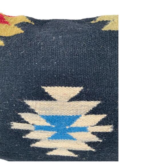 Rizzy Home Woven Wool Aztec Southwest Multicolor Decorative Throw Pillow 20X20" - Picture 4 of 8
